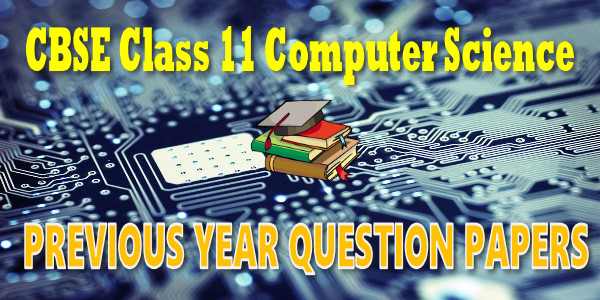 Last Year Papers Class 11 Computer Science