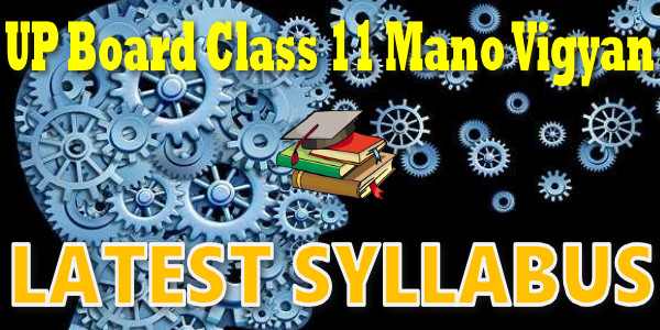 UP Board Syllabus for Class 11 Manovigyaan (Psychology)